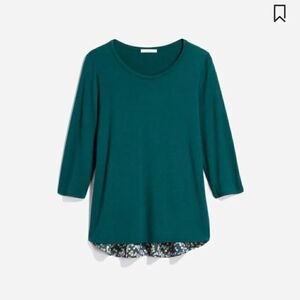 Le Lis Woven Back Knit Top